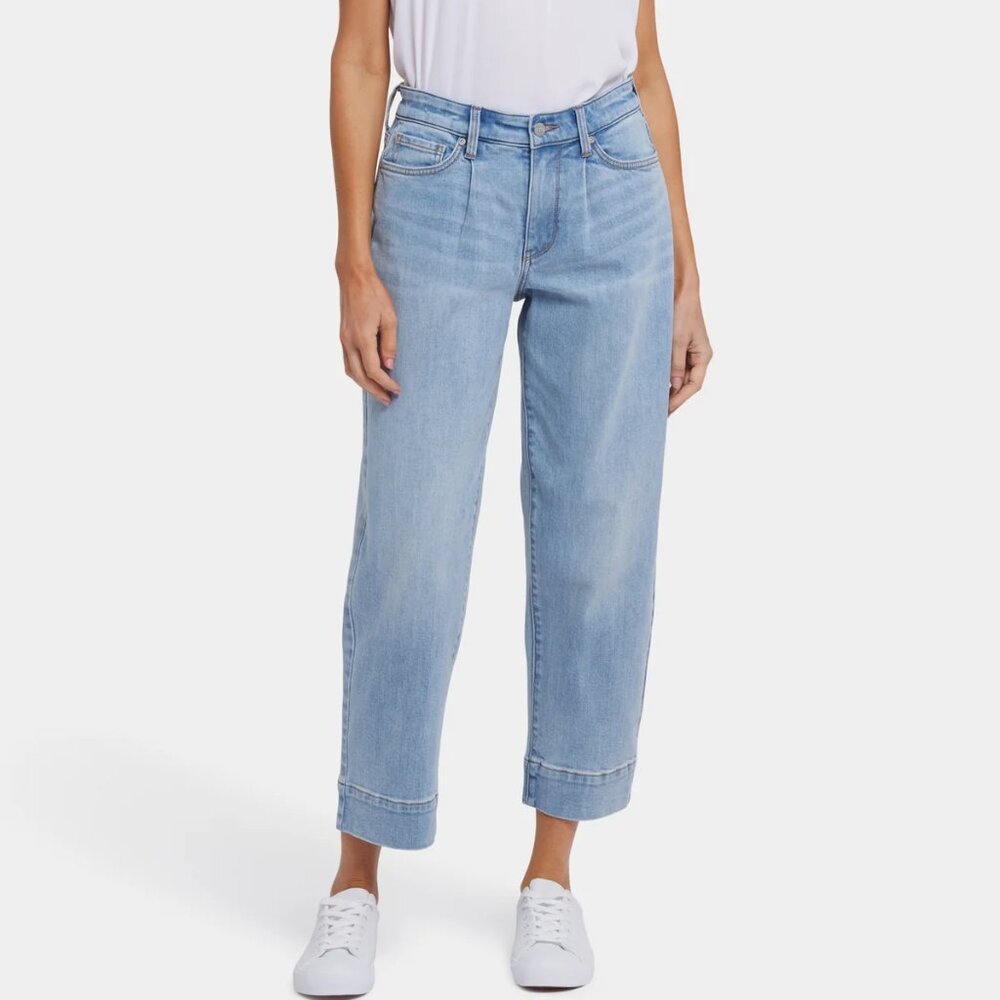 NYDJ Balloon Leg Ankle Jeans High Rise Womens 12 Santiago Sea NWT